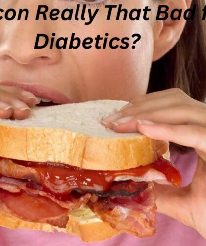 women eating bacon with diabetes
