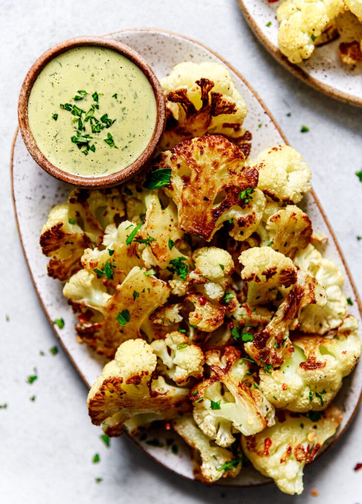 Roasted-Cauliflower-with-Lemon-Herb-Tahini