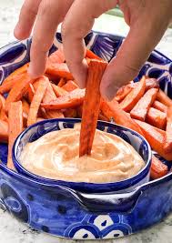 Sweet potato fries with dipping sauce